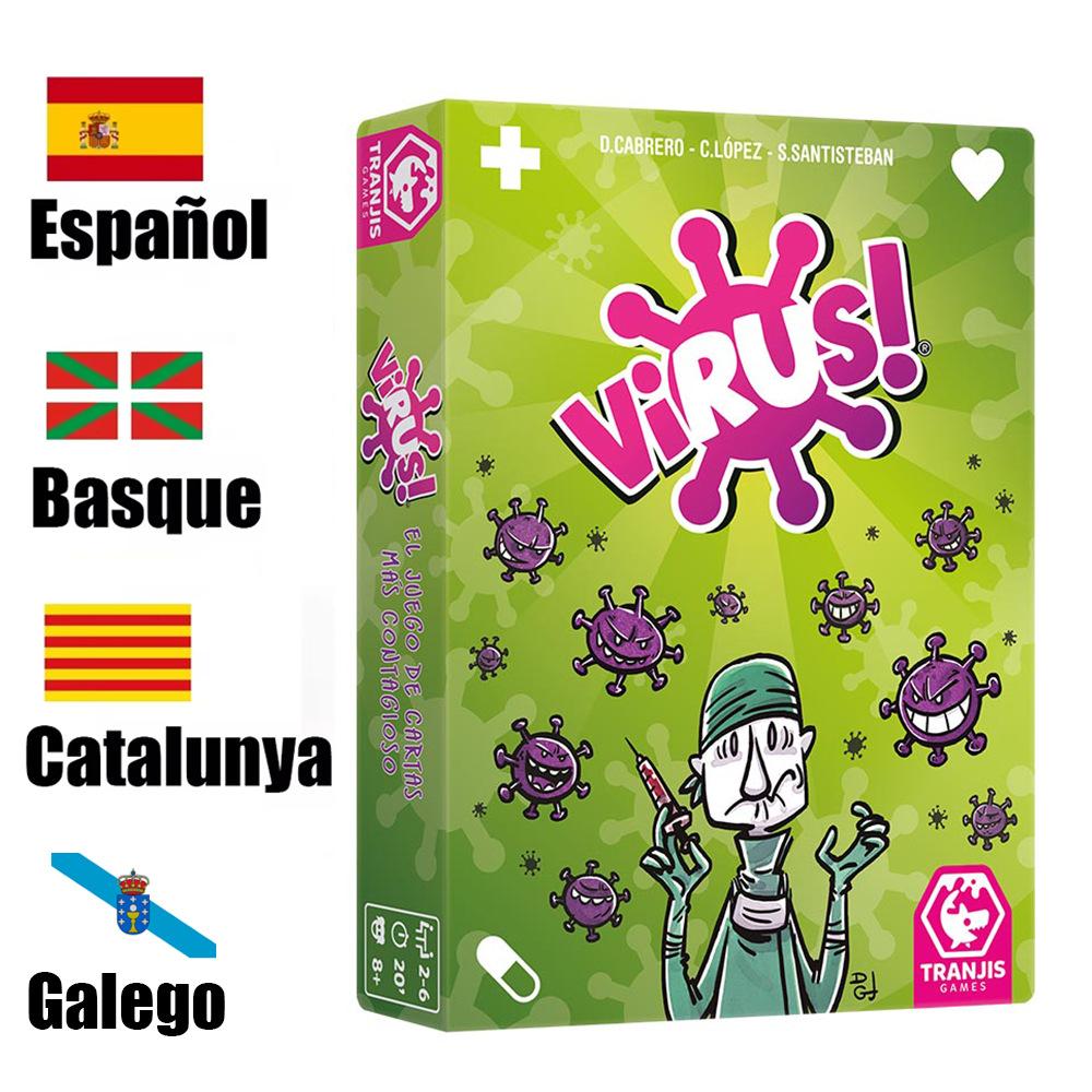 1 шт. Настольная игра Virus 1 2 3 Заразительно веселая карточная игра Испанская Английская версия Игра для вечеринки для веселой семейной игры