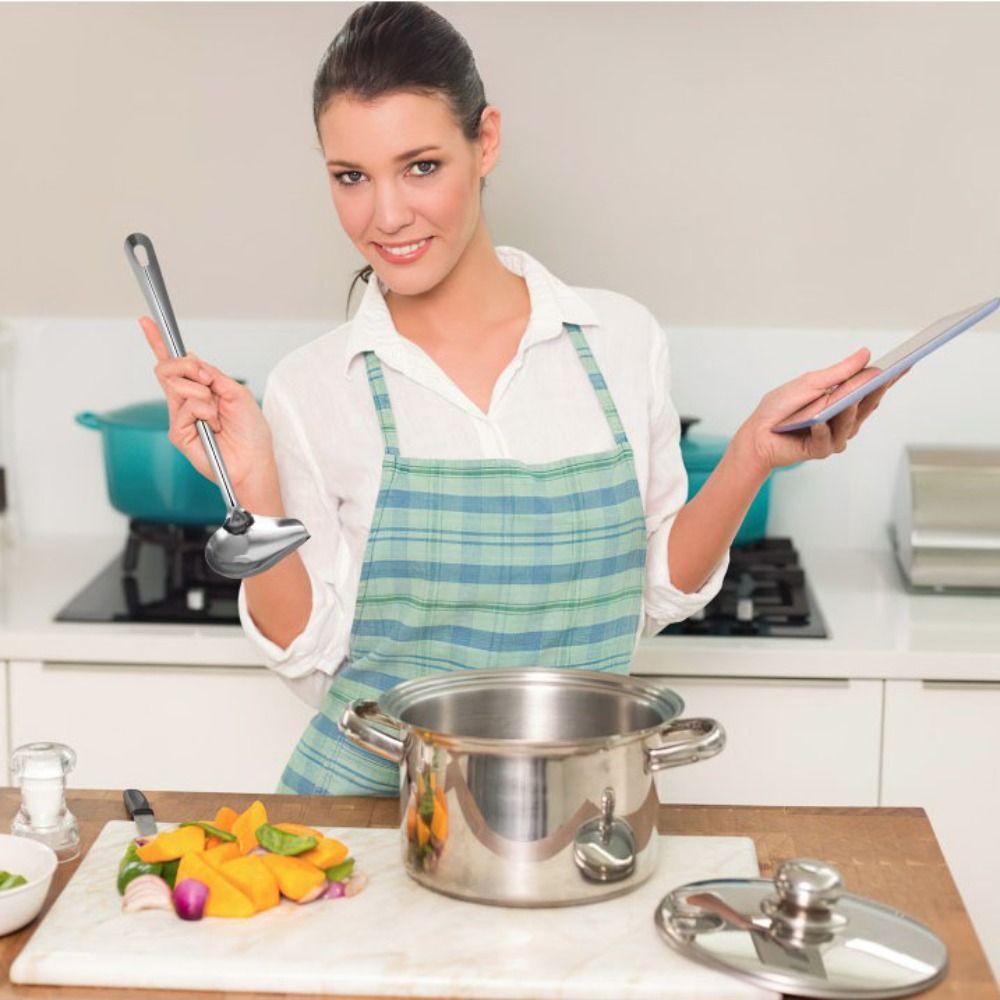 Stainless Steel Drizzle Sauce Spoon with Spout Soup Dipper Cooking Tools Sauce Spoon Restaurant