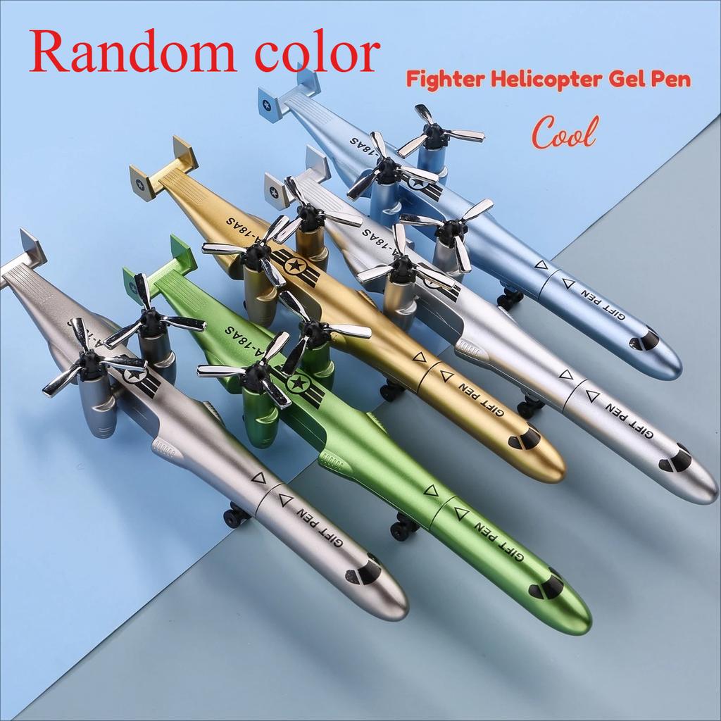 Creative Airplane Neutral Pen Military 0.38mm Black Ink Weapon Fighter Helicopter Gel Pen Student School Office Stationery Gifts