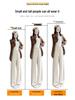 Осенне-зимняя коллекция 2026 года Off-White Женские повседневные брюки из кашемира с высокой талией, широкими штанинами и бархатом, в пол