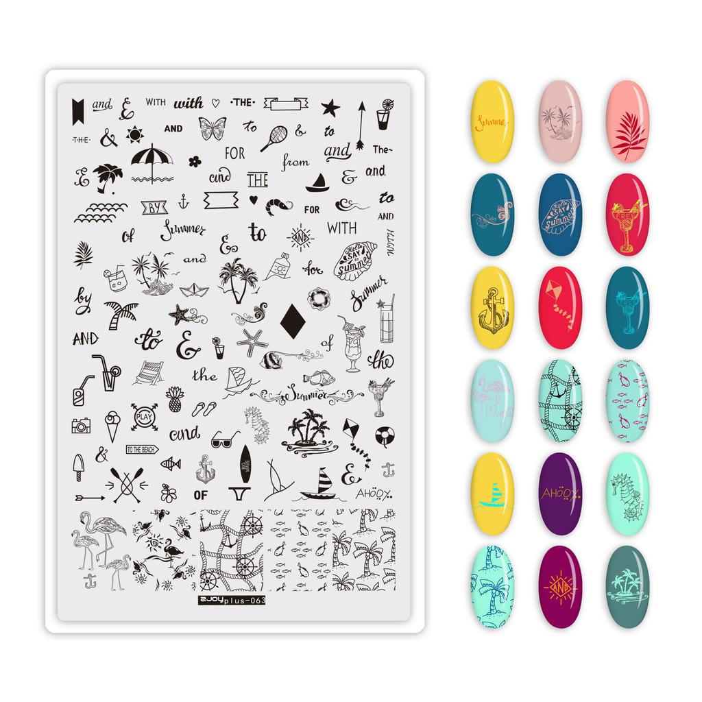 9.5X14.5см Большой размер пластины для стемпинга ногтей Цветочные/Геометрические дизайны Шаблон для нейл-арта для DIY декора ногтей 5.6см круглый штамп