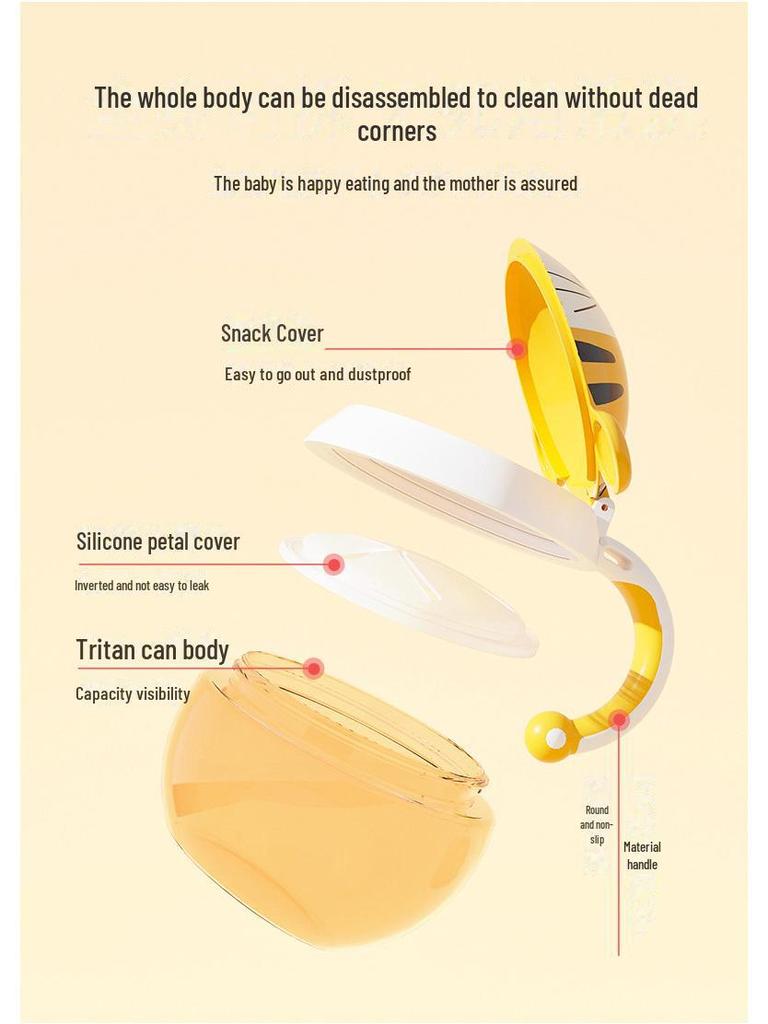 «Запечатанная миска для закусок из тритана с рисунком для детей — подходит для улицы и малышей»
