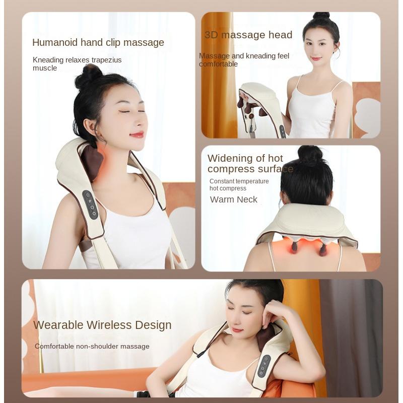 Массажер для трапециевидных мышц, разминающий массажер для плеч и шеи, массажер для шейного отдела позвоночника