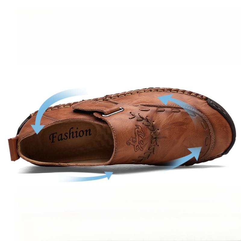 Мужские повседневные кожаные туфли, низкие уличные мокасины, мягкие кроссовки, нескользящие туфли на плоской подошве, мокасины ручной работы, большой размер 39-46