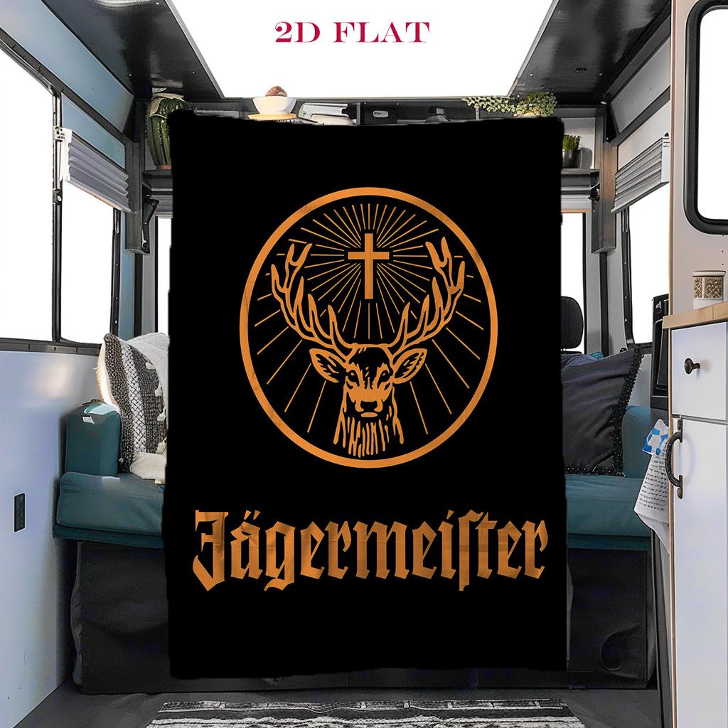 Jägermeister: Bold Emblem Brick Wall blanket sofa blanket blanket sheet Christmas gifts Outdoor plush blanket