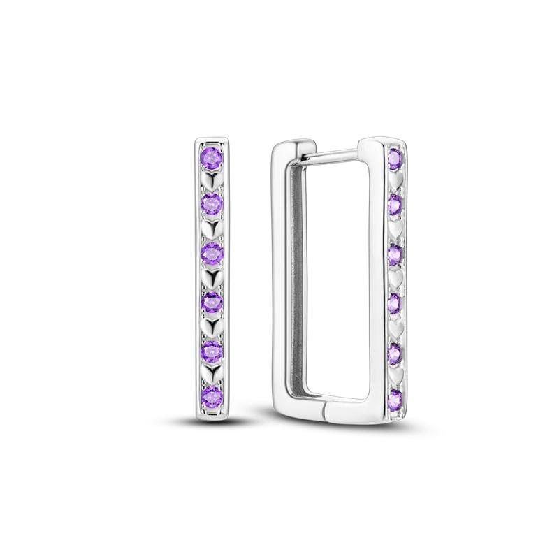 Серьги из стерлингового серебра 925 пробы, фиолетовая серия, перо, бабочка, ловец снов, светлячок, циркон, для женщин, роскошные украшения, свадебный подарок