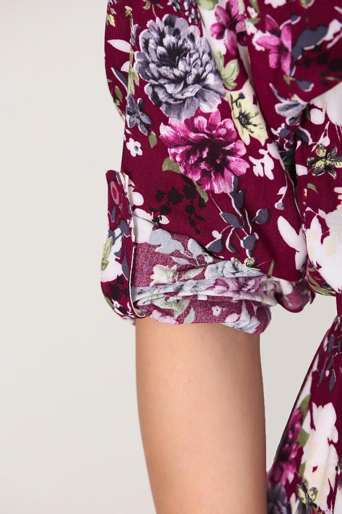 Женское длинное платье с рубашечным воротником