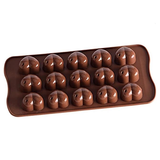 DAVIDAMI CONCEPT® Heart Silicone Mold 21x10cm for Homemade Chocolate, Jelly, Candy or Ice Cubes