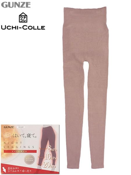 Compression Leggings Loose Tummy Warm Fluffy Material Slimming Legs Black L [Gunze] UCHI-COLLE Women's (Old)