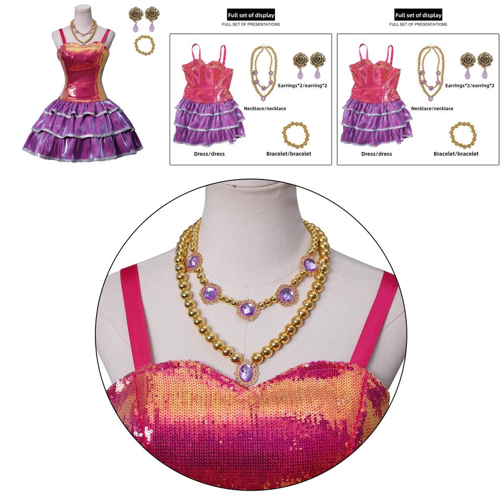 Barbie Life In The Dreamhouse Barbie Cosplay Costume With Satin And Cotton Fabric For Anime Fans