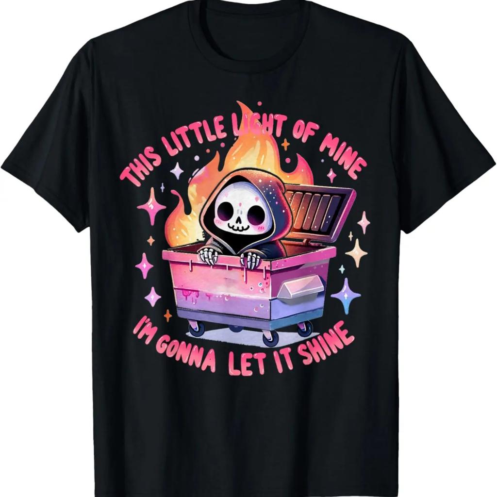 Funny Groovy This Little Light-Of Mine Lil Dumpster Fire T-Shirt
