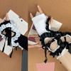 Складчатые ажурные перчатки Лолиты, атласные, с кружевной лентой, регулируемые нарукавники для женщин, модные аксессуары для вечеринок