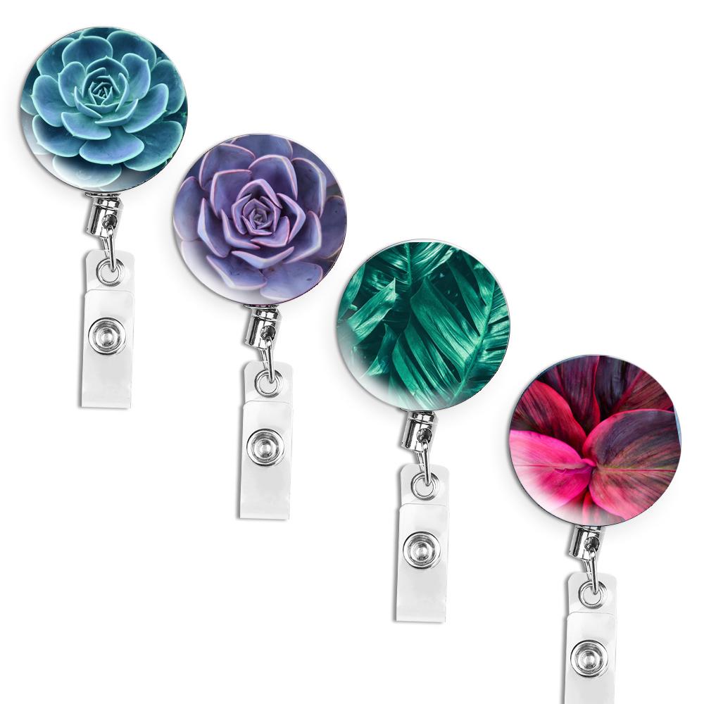 Креативный набор выдвижных офисных брелоков - 4 шт., противоугонный стальной трос