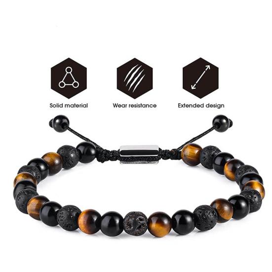 2 шт. Мужской ручной работы из бисера Матовый гладкий регулируемый легкий браслет Агатовый камень Исцеляющий духовный