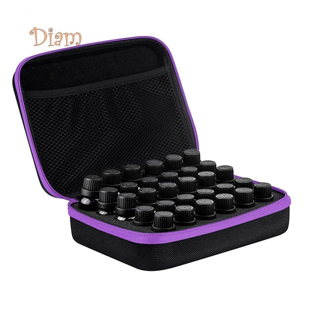 Elens Store Portable 10/15ml Essential Oil Holder Case Travel Storage Bag for 30 Bottles