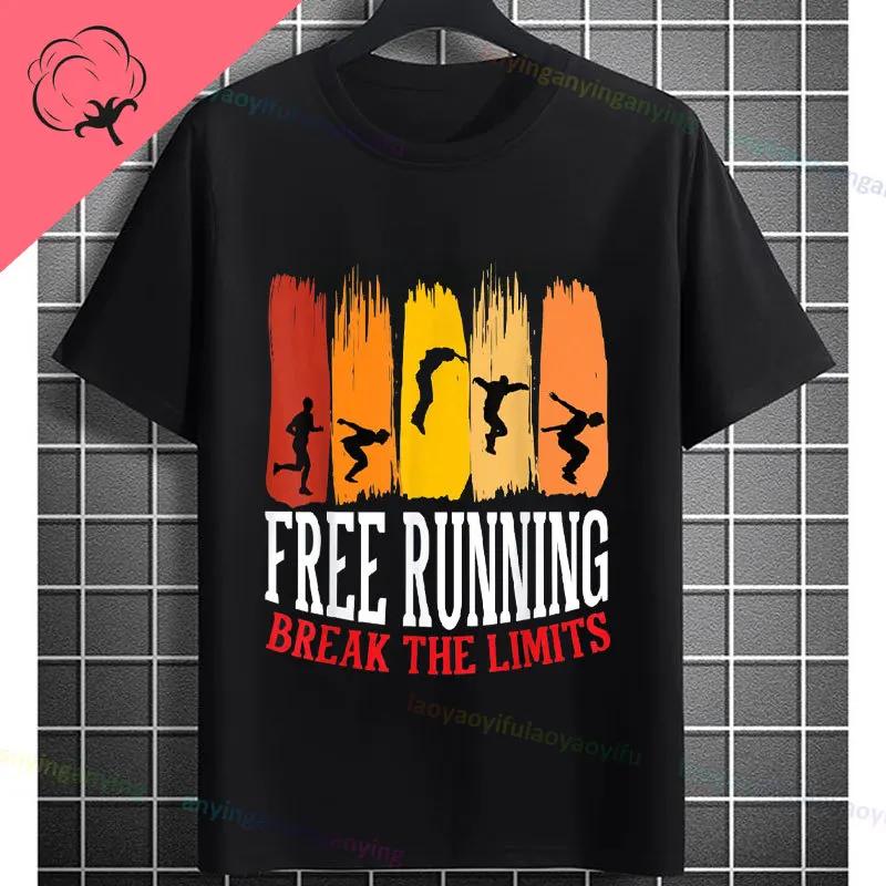 Parkour Freerunning Traceur Athlete Parkour Run Jump Fly Graphic Tshirt Casual Round Neck Cotton Allseason Comfort Tshirt