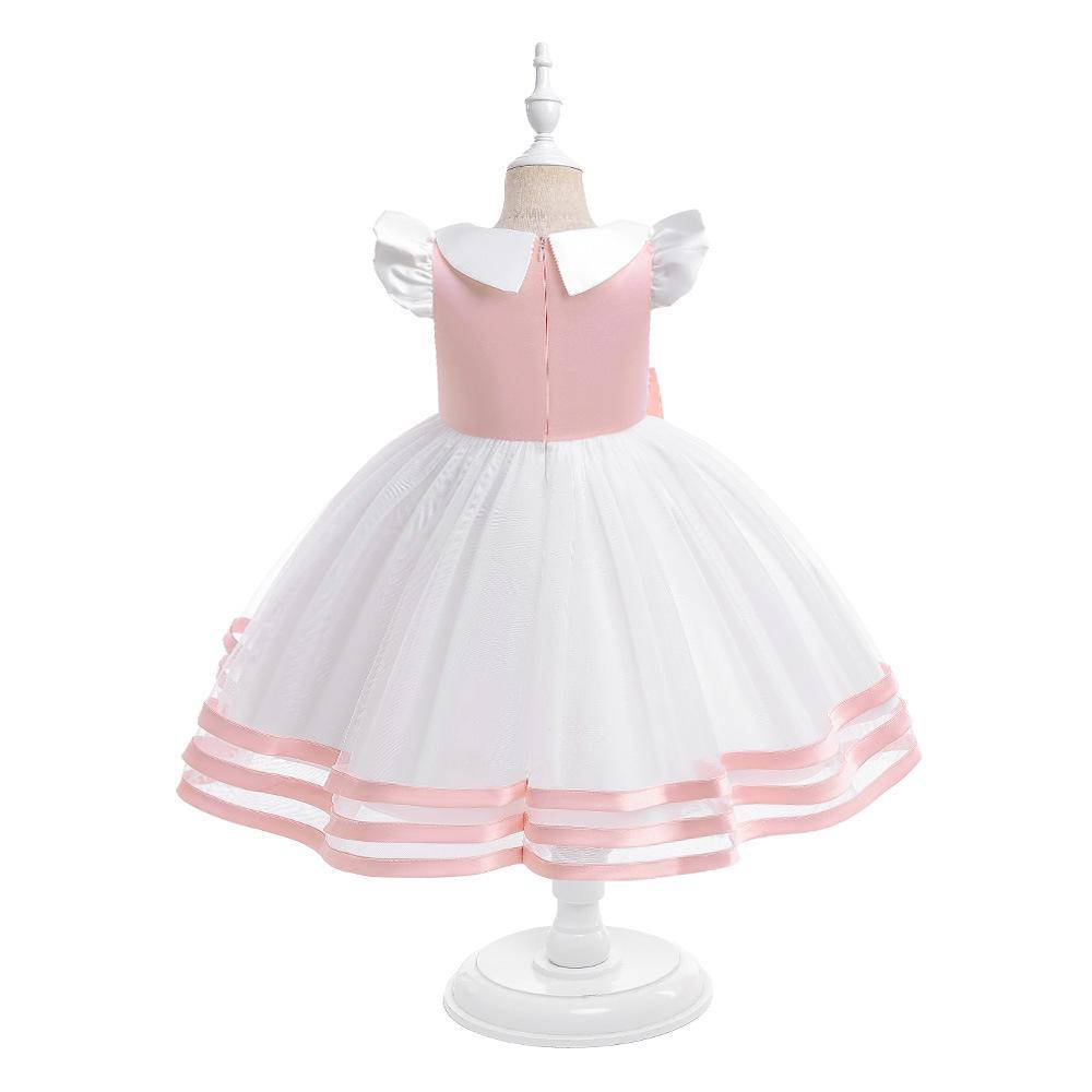 Платье в цветочную полоску для маленьких девочек 3-10 лет, элегантное платье для свадебной вечеринки для маленьких девочек, детское рождественское платье принцессы, детская одежда