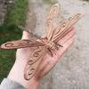 1/2/3Pcs Rusty Dragonfly Decoration Weather-proof 3D Metal Dragonfly Art Statue Indoor Outdoor Garden Patio Backyard Fence Wall Ornament
