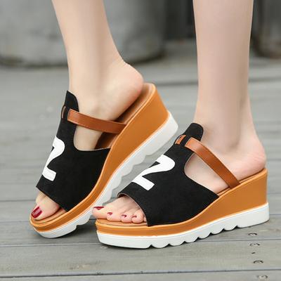 Женская повседневная обувь Летние женские шлепанцы на танкетке Обувь на платформе Женские шлепанцы Женские тапочки Роскошная обувь Sandalias Mujer