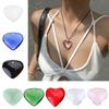 Love Heart Shaped Pendant Crystal Glass Peach Heart Loose Beads Charm for DIY Jewelry Necklace Earrings Making