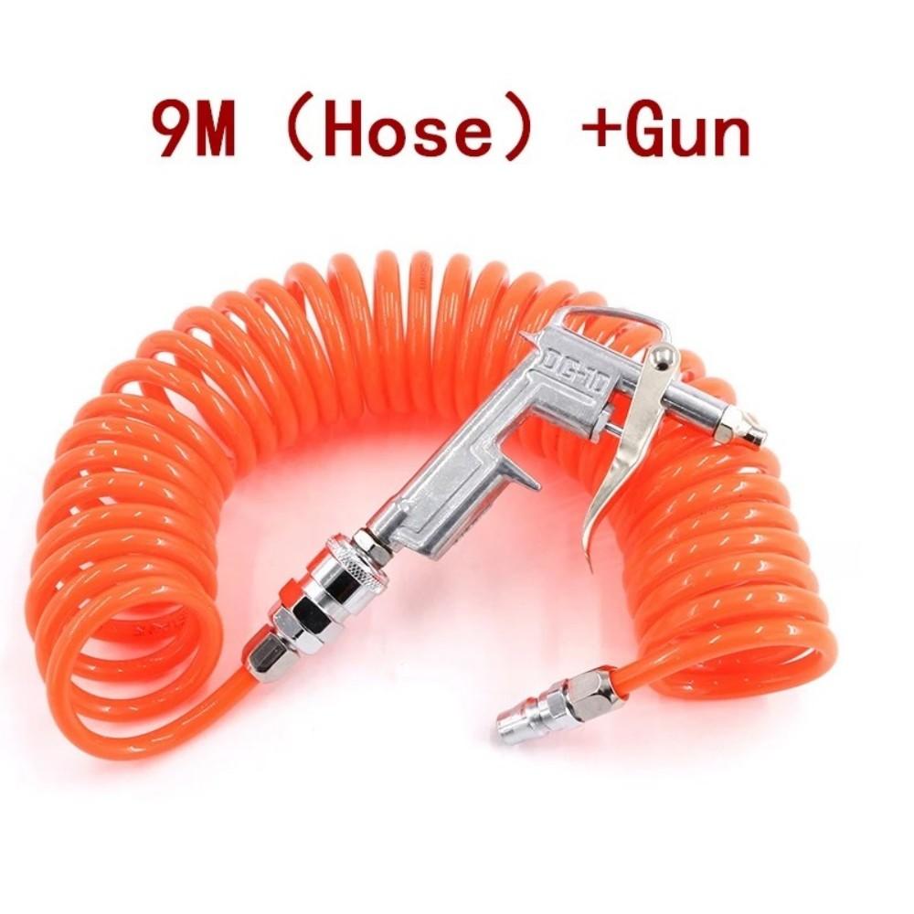 High Pressure Cleaning Gun C/EU Type Tube 8*5mm Retractable Hose Pu Compressor Air Hose Air Dust Collector Blowout Spring Tube