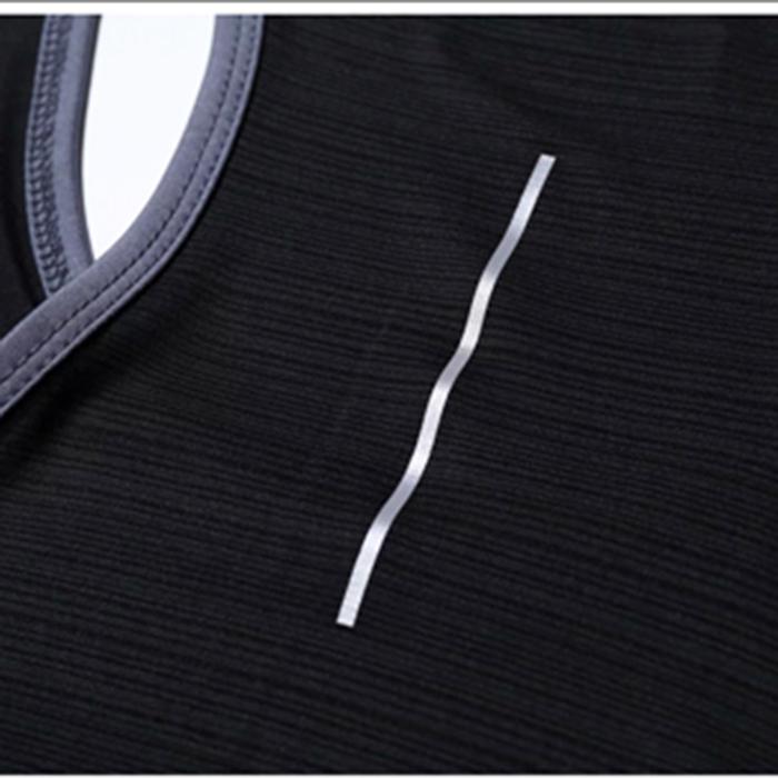 Men's Breathable Quick-drying Sleeveless Tank Sports Fitness Tops Running Basketball Vest Training T-shirt Compression Base Layer Undershirts Tee