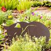 Hot Metal Black Outdoor Lawn Decoration Ground Inserted Pile Garden Ornaments Cat Metal Statues