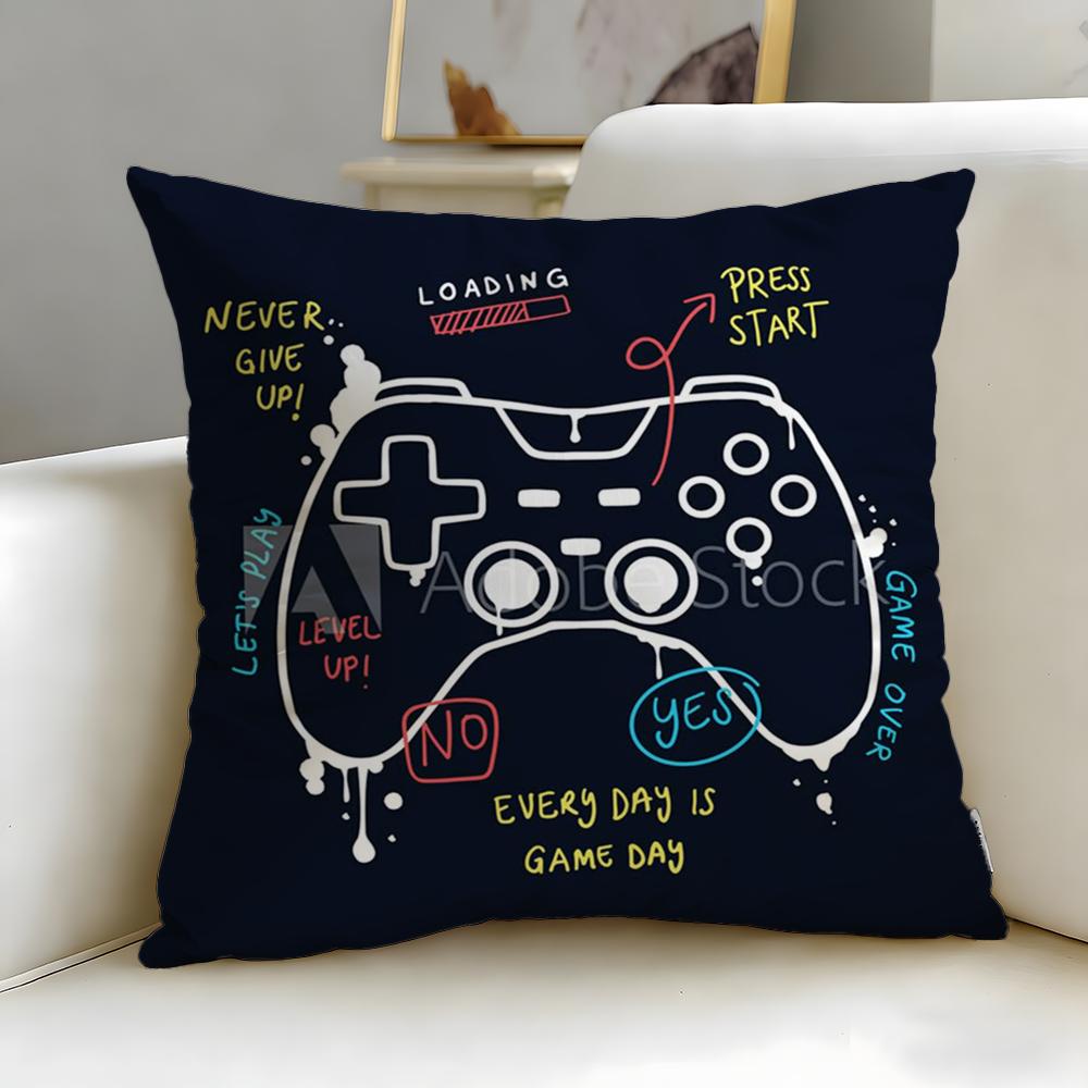 Игра Красочные Граффити Игра Геймпад Чехол для Подушки Мягкий Легко стирающийся Наволочка Универсальный для Дивана Кровати Путешествий и Офиса