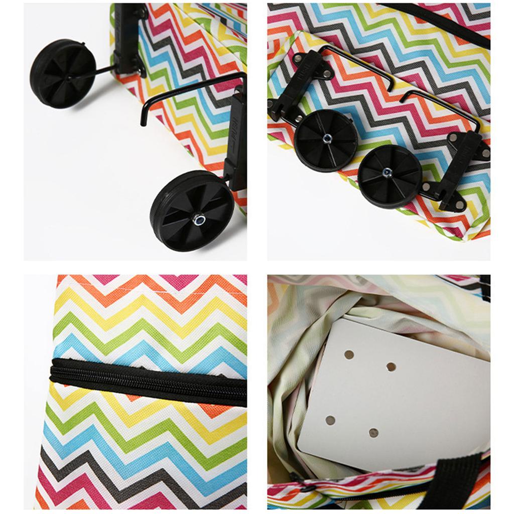 Складные сумки на тележке, сумка для покупок на тележке с колесами, складная тележка для покупок 2 в 1 для домашнего супермаркета, прочная сумка