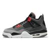 Air 4 Retro GS Infrared Kids Sneakers Grey Dark-Grey Infrared-23 408452-061