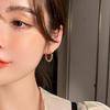1 Pair Good Workmanship Piercing Women Hoop Earrings Dress Up Square Metal Ball Circle Ear Clips Jewelry Accessory