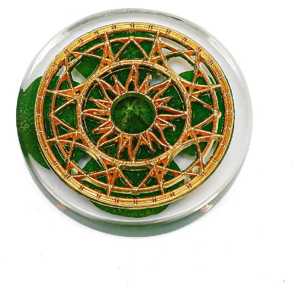 Real Four Leaf Clover Good Luck Pocket Token, Preserved, 1.25” (CLOVER01)