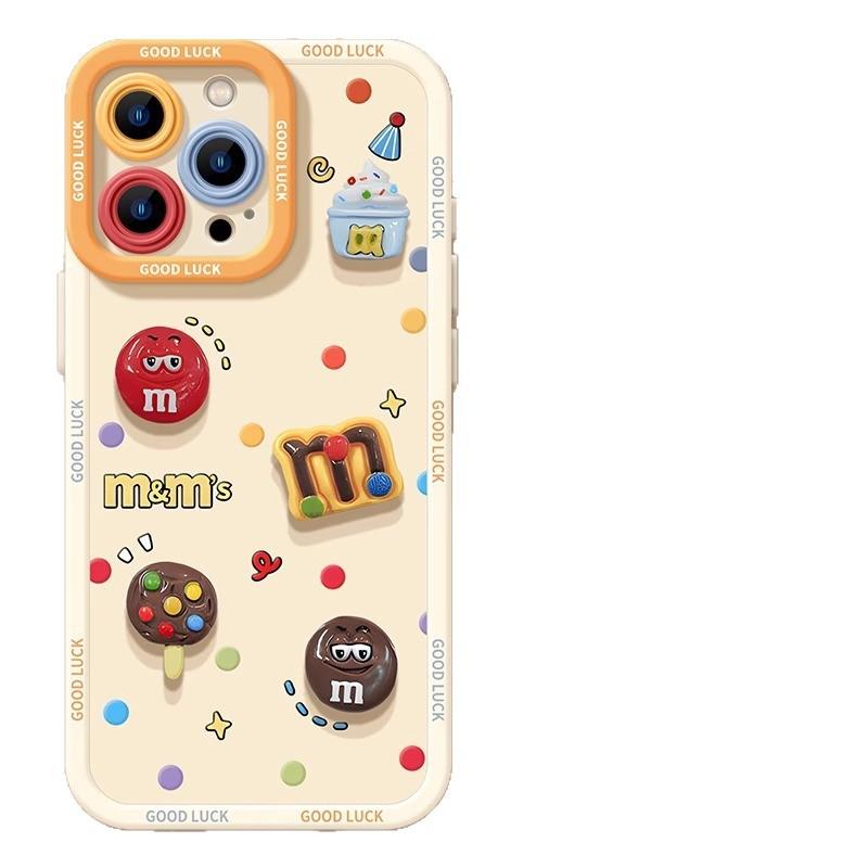 Чехол для мобильного телефона M bean apple iphone17promax в горошек новый 17 с ремешком 17pro мультяшный Air-soft чехол