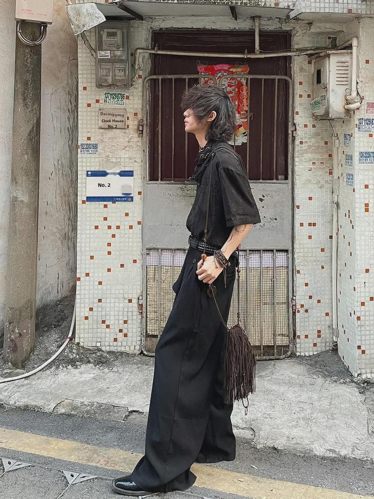 Брюки-драпы в стиле ретро в японском стиле унисекс