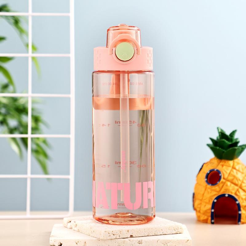 Kids Water Cup with Straw Double Drink Spout Kindergarten Primary School Student Special Small Size Summer New Sports Bottle