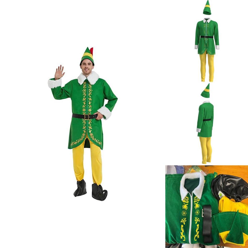 Authentic Men's Elf Cosplay Outfit For Halloween And Christmas