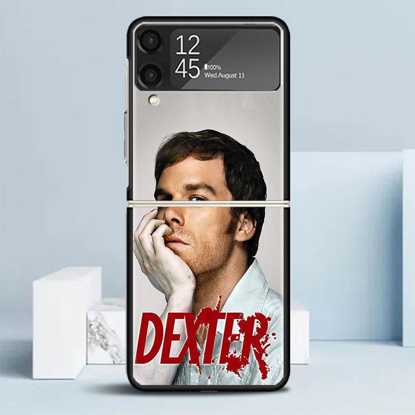 TV Show Dexter Morgan Black Cover for Samsung Galaxy Z Flip 7 6 5 4 3 5G Phone Case Flip7 Flip6 Flip5 Flip4 Flip3 Pattern Case G