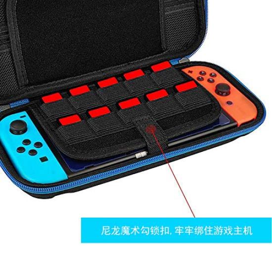 Тонкий жесткий чехол для Nintendo Switch OLED, чехол для переноски Switch OLED, сумка для хранения, совместимая с Nintendo Switch OLED, ударопрочная, пыленепроницаемая, водонепроницаемая