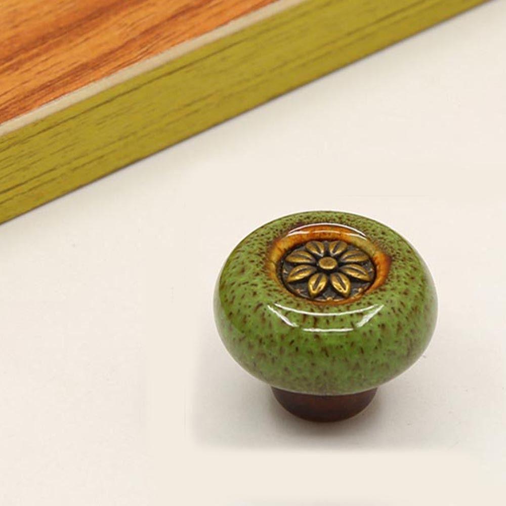 Single Hole Ceramic Cabinet Knob European Style Drawer Knobs Door Pull Handles Children's Room