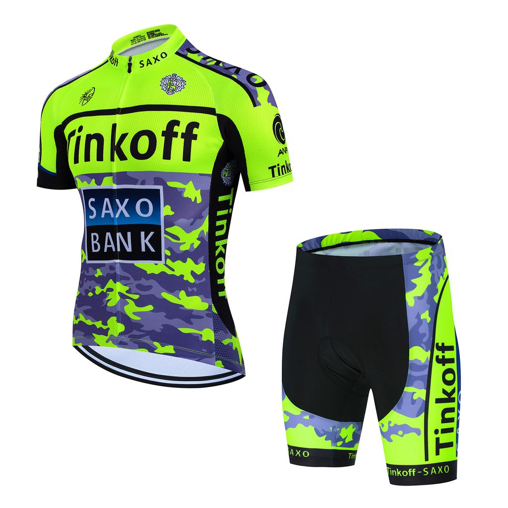 2026Tinkoff saxo bank Велосипедный костюм Дышащая велофутболка Летняя велоодежда Одежда для катания на горном велосипеде Триатлон