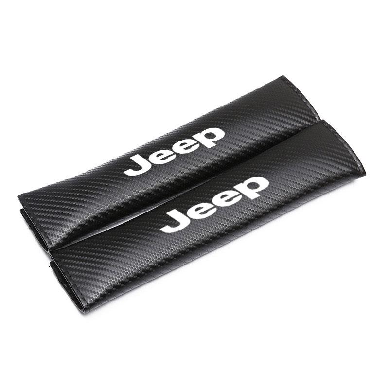 Car Shoulder Cover Cushion Seat Belt Pad Auto Pad For Jeep Grand Cherokee Wrangler JK Gladiator Compass Renegade Patriot AKR1