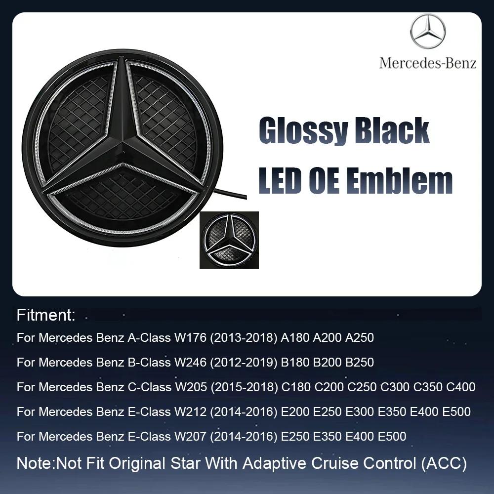Car Sticker Front Grill Mirror Emblem Black And Silver Newest 3D Style Emblems Fit For Mercedes Benz A B C E S R SL ML GL GLA GL