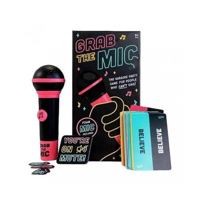 Игра для караоке Grab The Mic с карточками с текстами, 2-10 игроков, веселая настольная игра для детей и взрослых, идеально подходит для вечеринок и дней рождения - HZ