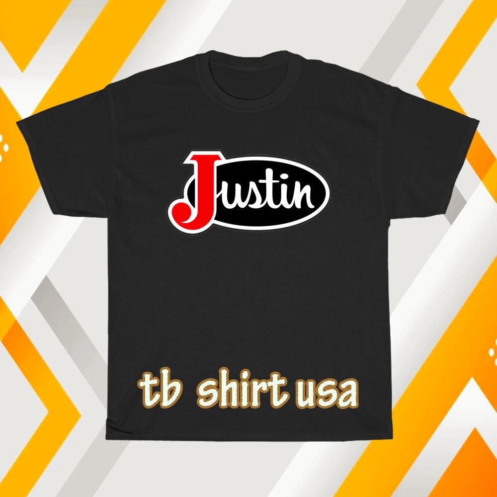 Новая футболка JUSTIN BOOTS с логотипом, унисекс, смешная, размеры от S до 5XL