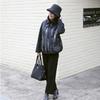 Shiz Madam Women Digital Print Embroidery Half Hood Padding Jacket J31734
