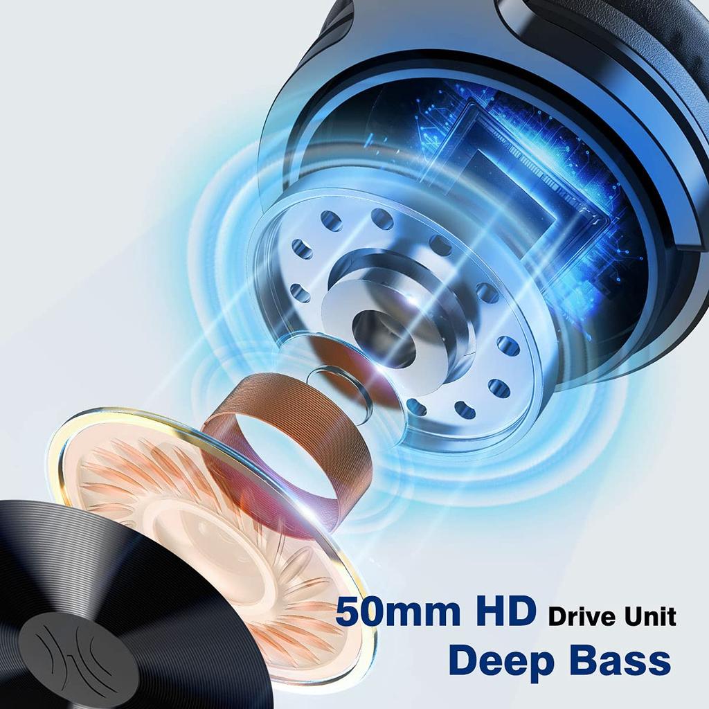 OneOdio Wireless До 110 часов Bluetooth Deep Совместимость с наушниками Pro C, Воспроизведение, Накладные наушники, Встроенный микрофон, Складная конструкция,