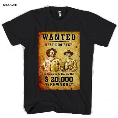 Плакат Bud Spencer Terence Hill Wanted Унисекс Женская Футболка Принт Короткий Рукав Унисекс Топ Новинка Футболки Унисекс Одежда Бренда