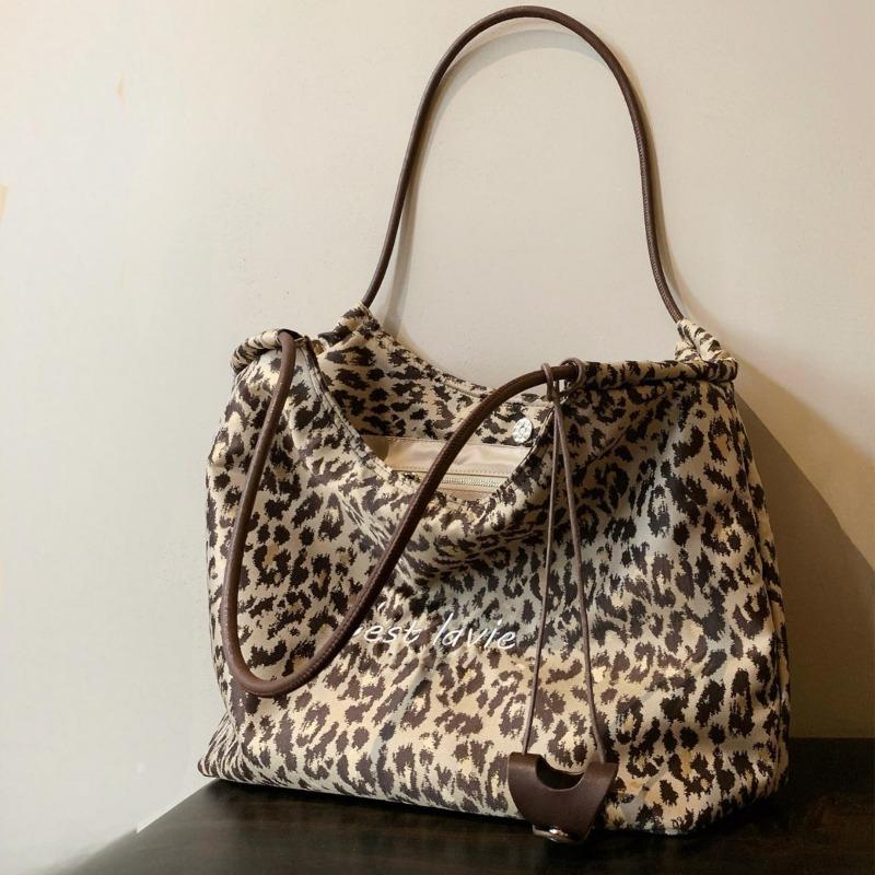 Сумка-тоут для женщин, большой вместимости, универсальная и модная сумка с леопардовым принтом, сумка на одно плечо для осени и зимы