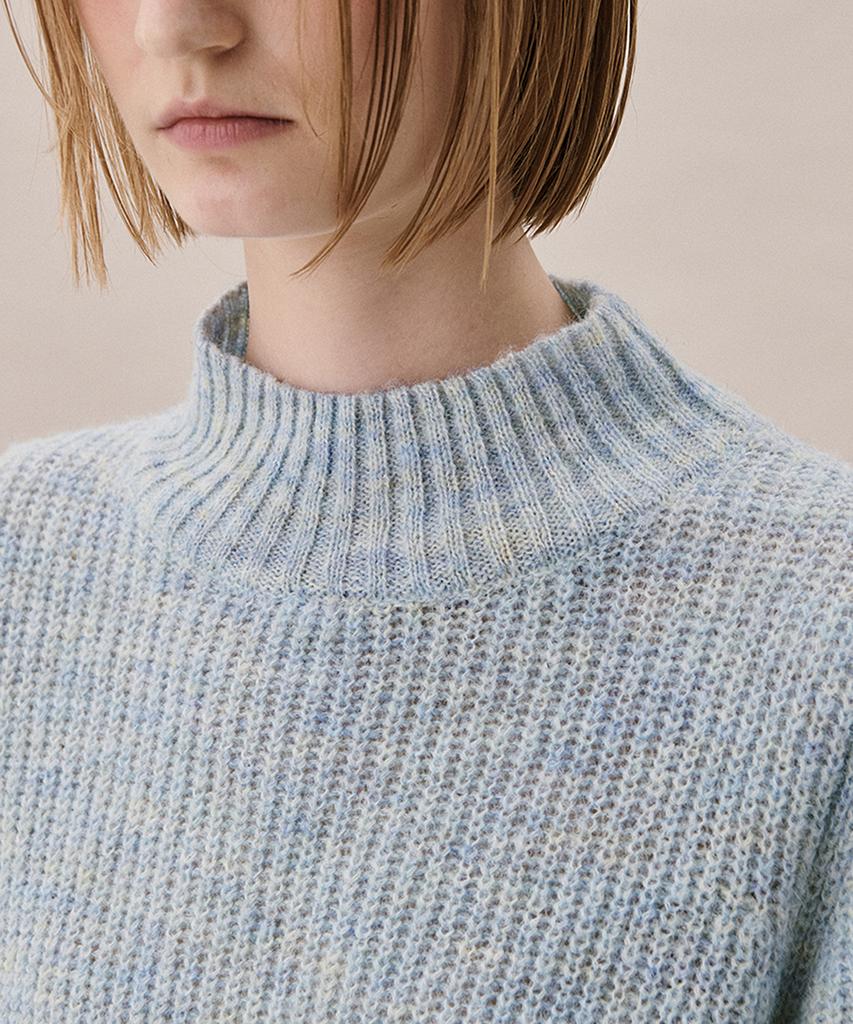 AHWE Half Sleeve Sweater_Sky Blue Melange