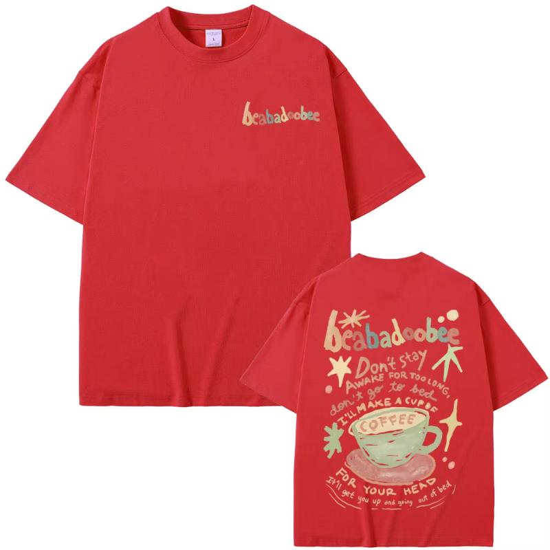 Beabadoobee Graphic Print Tshirt Unisex Women Fashion Vintage Oversized T Shirts Unisex Casual Pure Cotton Tshirt Y2k Streetwear